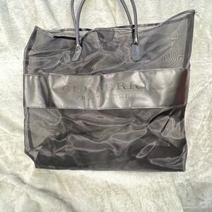 Burberry Fragrances Black Mesh Tote Bag Beach‎ Travel Shopping Bag